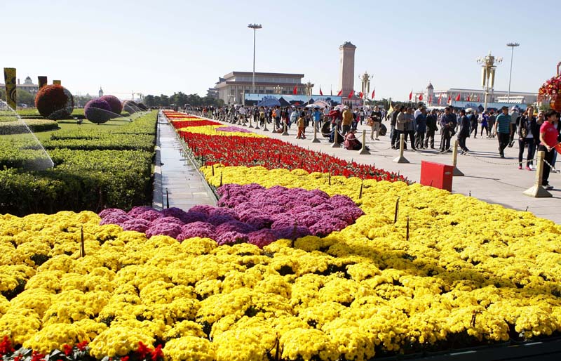 高清：现场直击 天安门广场靓景迎宾