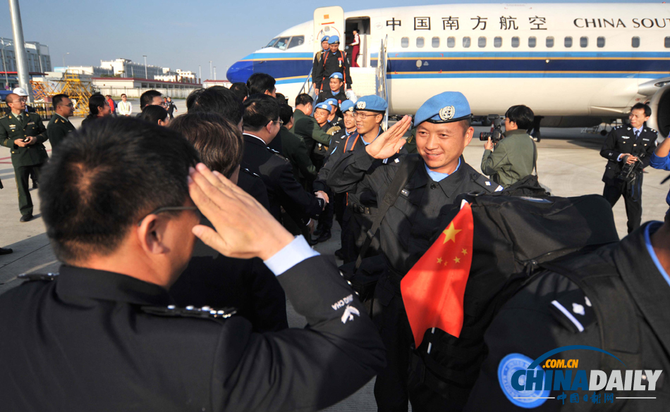 中国第二支赴南苏丹维和警队凯旋