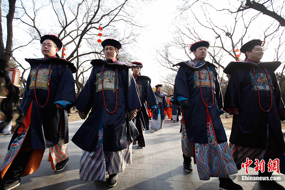 天坛公园举行祭天仪仗和祭天乐舞排练