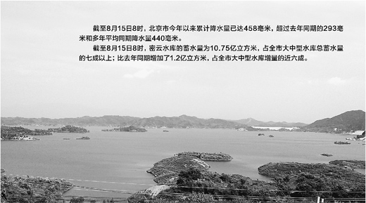今夏京城大补水 一场暴雨,600万立方米水量入库