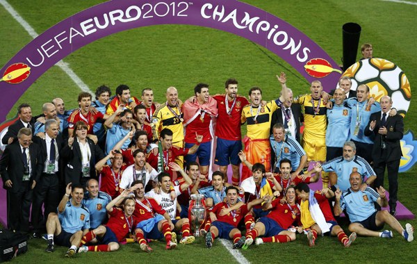 欧洲杯:西班牙4:0完胜意大利卫冕冠军