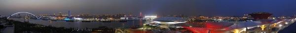 长卷纵览——俯瞰夜色上海世博园