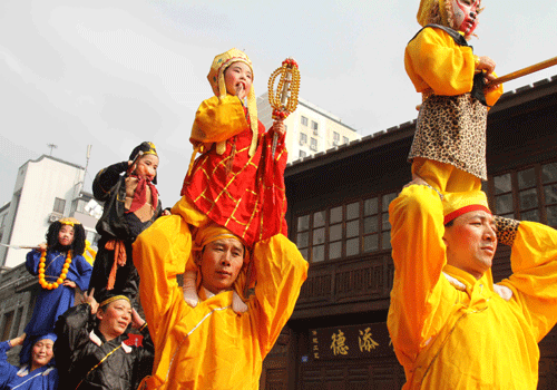 “肩膀上的艺术奇葩”沙县肩膀戏亮相两岸民间嘉年华