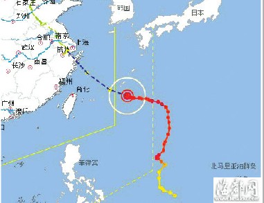 “梅花”进福建24小时警戒线 可能在浙江沿海登陆