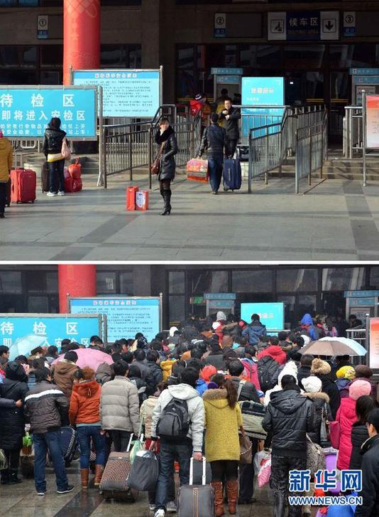 大年初二春运跌至“冰点” 候车旅客明显减少