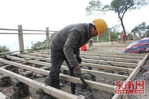 鼓山观景台下周完工 游客可赏三江胜迹