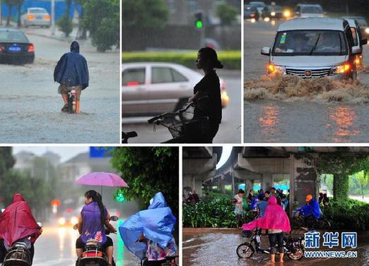 福建遭受强雷电和雷雨侵袭（组图）