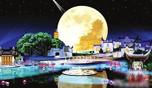 央视中秋晚会晚会布置正在进行 展现浓浓福州味