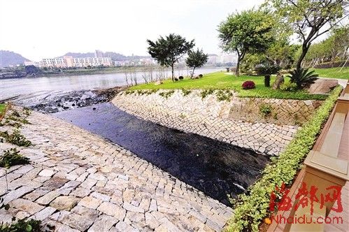 福州梅亭沟黑水入闽江 威胁福州饮用水源(组图)
