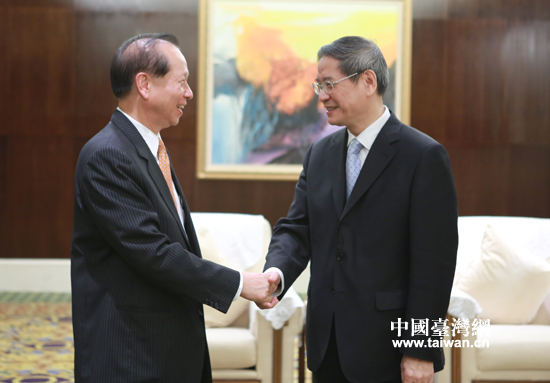张志军在厦门会见亲民党秘书长秦金生