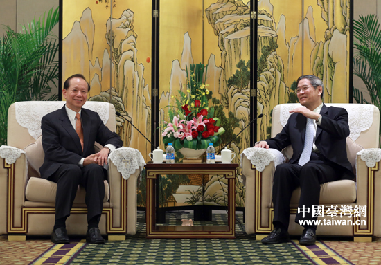 张志军在厦门会见亲民党秘书长秦金生