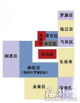 两外地学生制福州抽象版地图