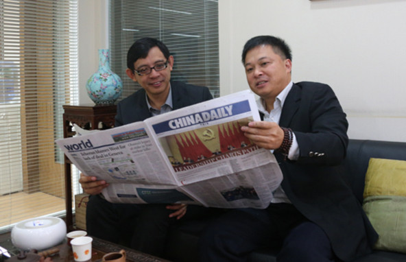 新加坡驻厦门总领事访问中国日报福建记者站