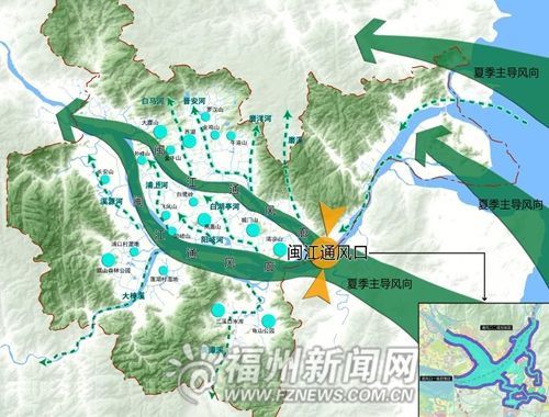 福州拟辟10条城市风道 引海上季风入城降温吹霾