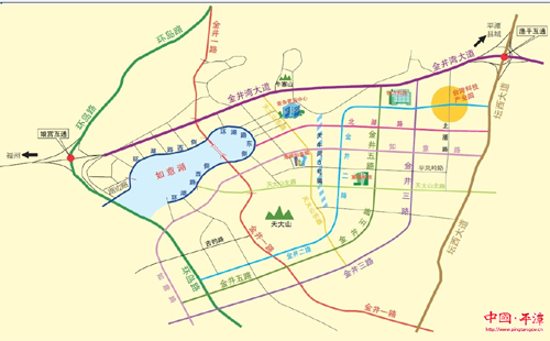 金井湾编织网格型交通体系