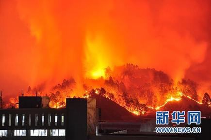 粤惠州学院附近突发山火