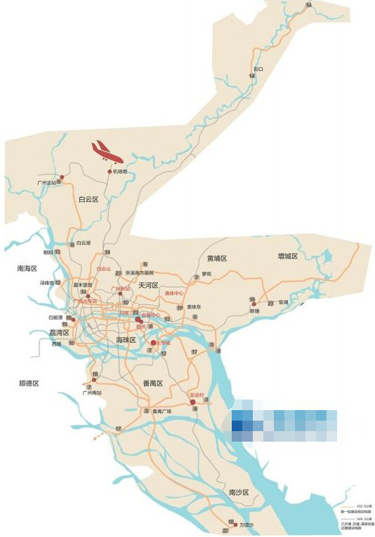 广州未来十年中拟规划新建16条地铁线路