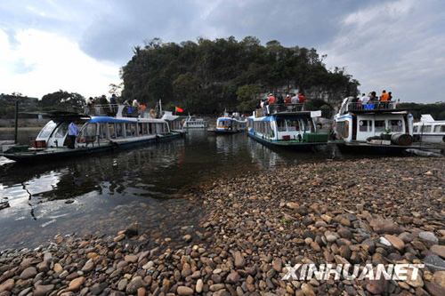 桂林旱情严重 漓江水景难觅