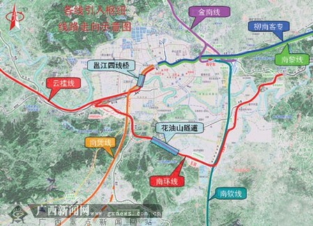 建设中广西高铁:铁路枢纽牵引6条高铁进南宁