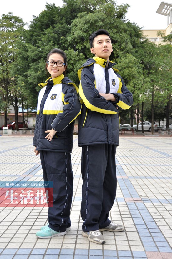南宁冬季加厚学生装今上市 4个专营点可买到[