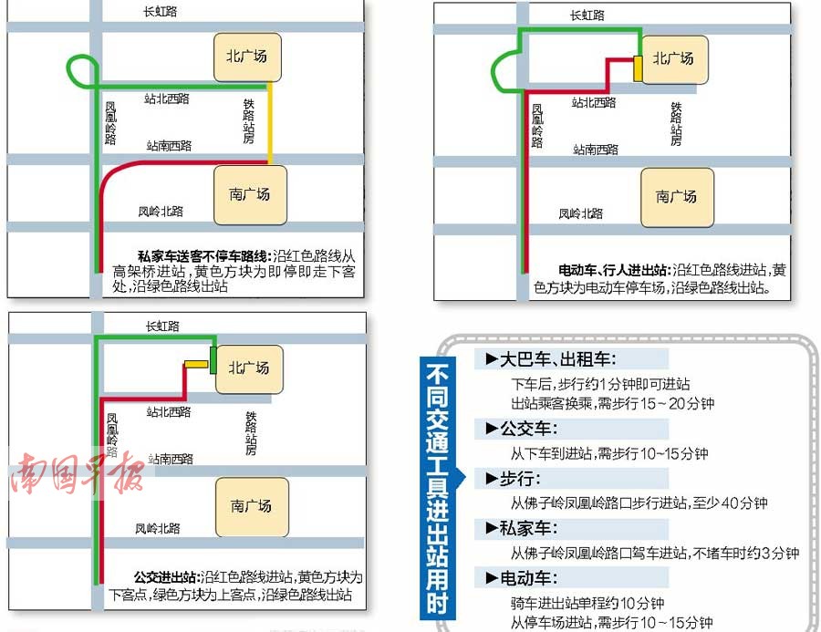 南宁东站枢纽交通演练 市民乘动车