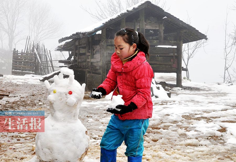 鹅毛大雪飘落百色山区 错过这波雪景还有下波