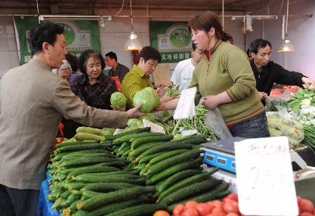 3月份我国CPI同比上涨5.4％