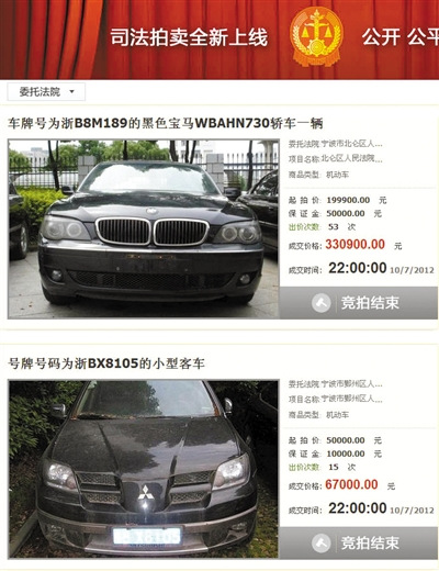 中国拍卖行业协会：浙江高院淘宝拍车不合法
