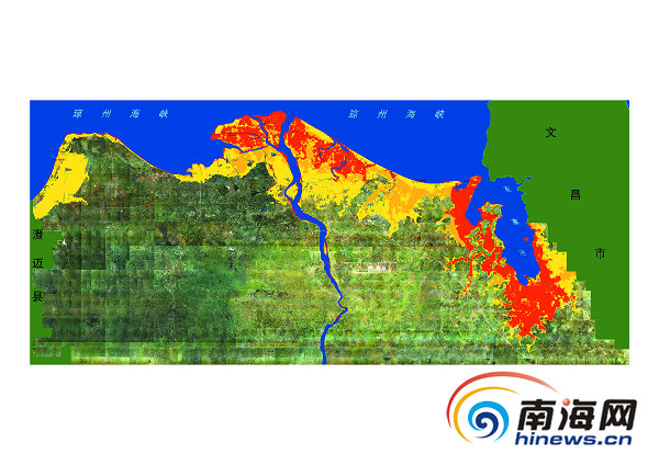 海南5市县风暴潮风险区划图公开 标注风险区