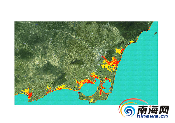 海南5市县风暴潮风险区划图公开 标注风险区