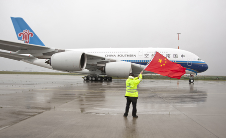 南航宣布中国首架A380飞机客舱布局