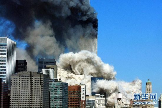世贸中心2001年9月11日遭恐怖袭击后倒塌的资