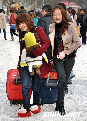 雪停啦！回家啦！