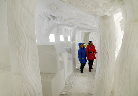 “北极村”体验严寒（图）