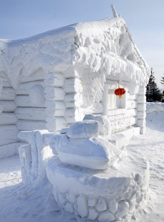 “北极村”体验严寒（图）