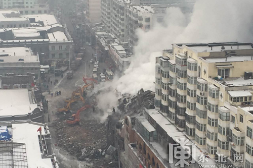 【第一时间】哈尔滨1·2火灾救援安置仍在进