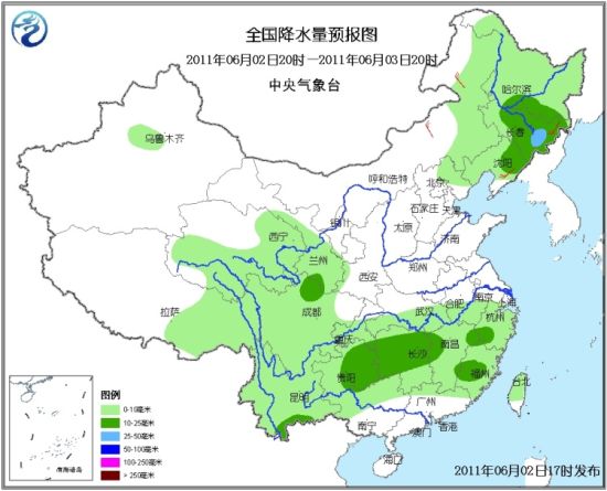 未来三天长江中下游干旱地区将有降雨 局地有暴雨