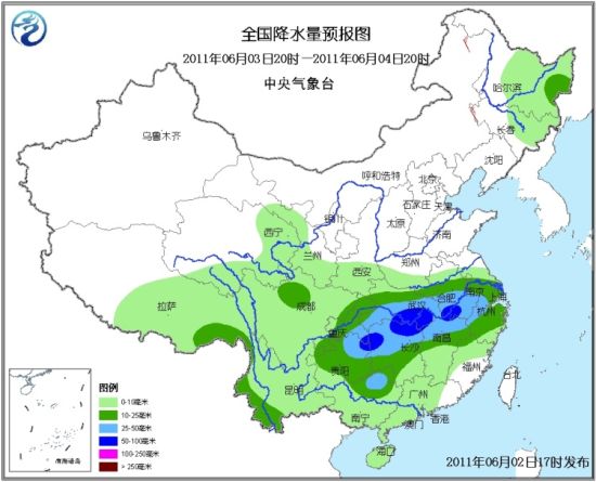 未来三天长江中下游干旱地区将有降雨 局地有暴雨