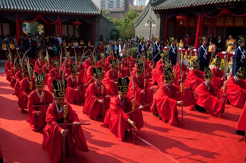 长春文庙举行祭孔大典纪念孔子诞辰2562周年