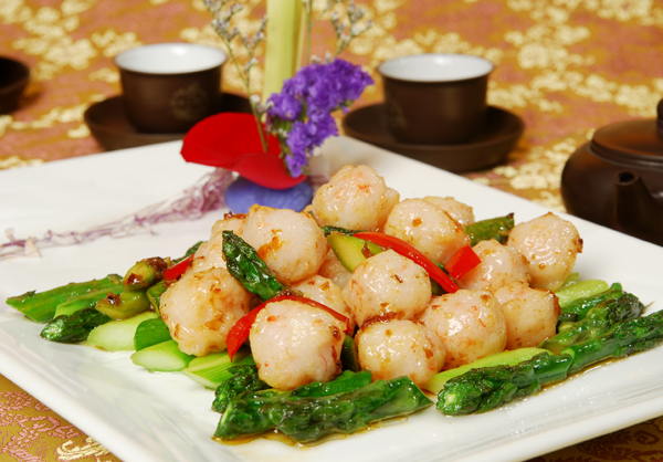 长春开元名都芦笋爆虾丸 冬季里的另类美食体