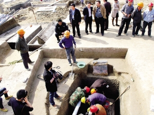 江苏楚州明将军家族墓发掘结束 出土文物150余件