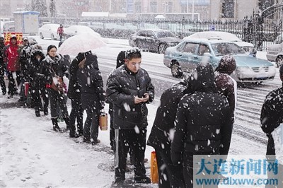 大连：雪花那个飘