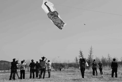 沈阳：18米长涂鸦风筝亮相风筝节（图）