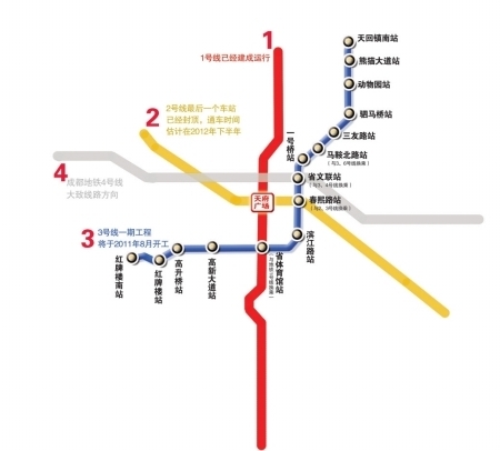 成都地铁3号线一期今年8月开工