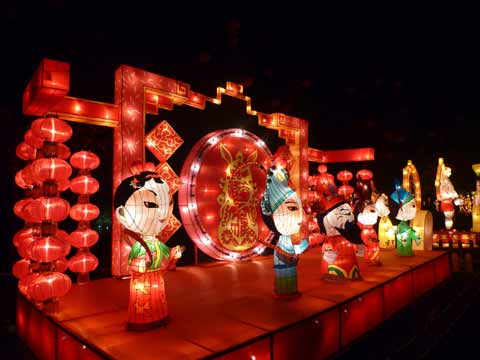 春节去金沙遗址博物馆看灯（图）