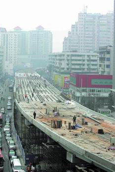 成都一环三座跨线桥最快3月中旬通车