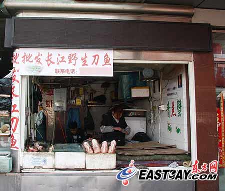上海长江刀鱼身价悬殊 部分商铺滥竽充数