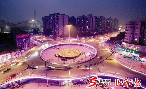 省城尖草坪立交桥维修美化工程全部竣工(图)