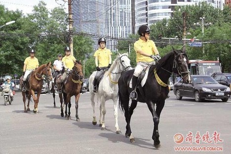 北京马友骑马上班倡环保 称宣传效果大于实际意义