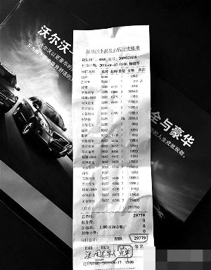 网曝3万元免单洗浴清单 店家称遭人陷害(图)